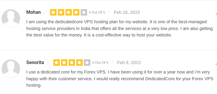 dedicatedcore customer feedback